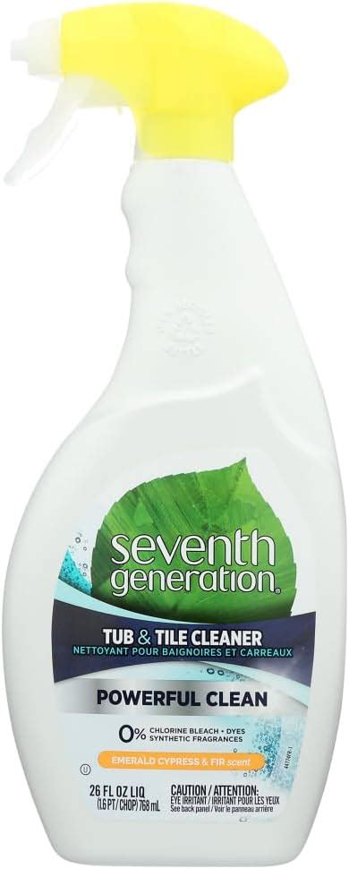 Seventh Generation Tub And Tile Cleaner Emerald Cypress And Fir Scent 26 Fluid Ounce