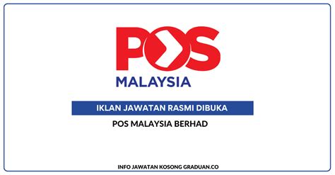 Permohonan Jawatan Kosong Pos Malaysia Berhad Portal Kerja Kosong Graduan