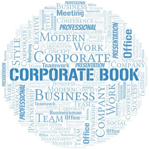 Corporate Book Vector Word Cloud Made With Text Only Stock Vector