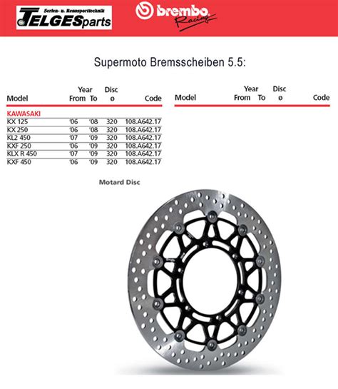 Brembo High Performance Bremsscheibe 108A64217 Super Moto TELGESparts