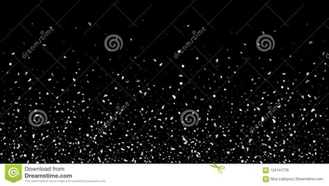 A Glitter Of Silver Particles On A Black Stock Vector Illustration Of