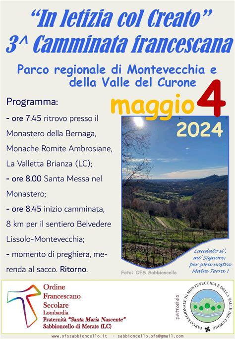 In Letizia Col Creato 3 Camminata Francescana Sabato 4 Maggio 2024