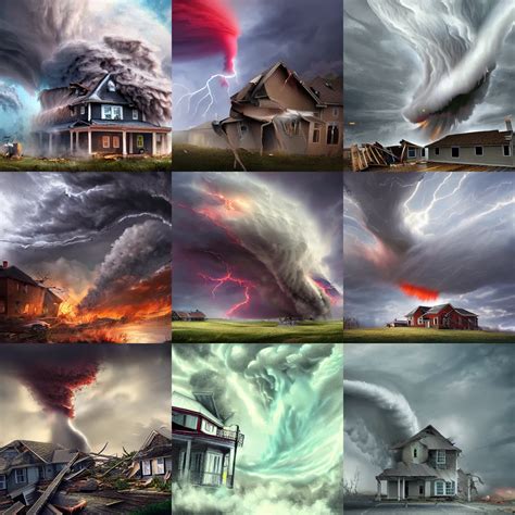 A Powerful Tornado Destroying A House Digital Art Stable Diffusion