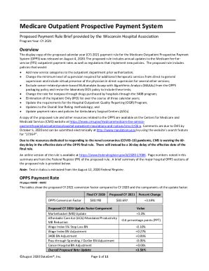 Fillable Online Fact Sheet Cy Medicare Hospital Outpatient