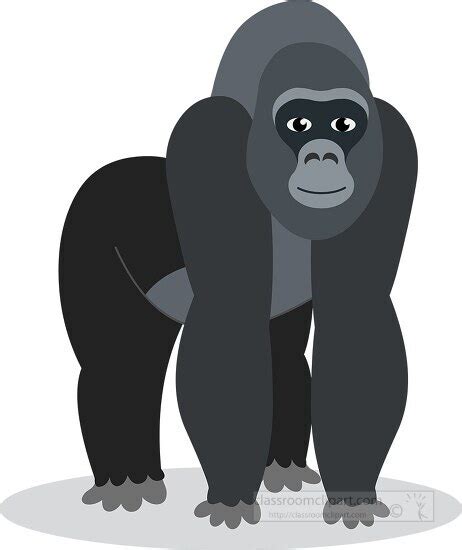 Gorilla Clipart Cartoon Image Of A Gorilla Standing On Hind Legs