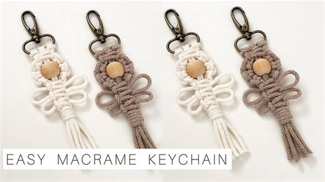 Diy Easy Macrame Keychain Tutorial Macrame Flower Keychain Step By Step Youtube Macrame