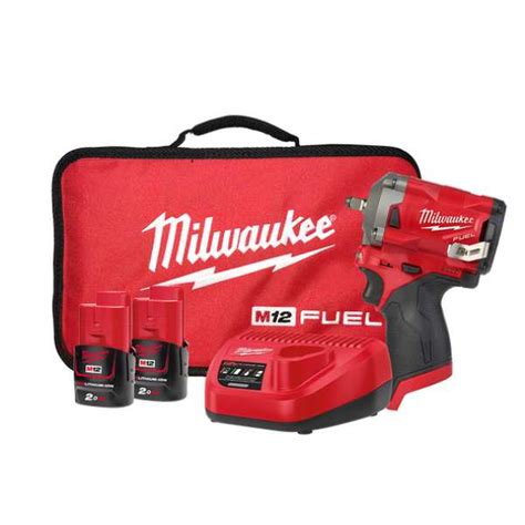 Milwaukee M12FIW38 202B 12V 2 0Ah Li Ion Cordless Fuel Stubby 3 8