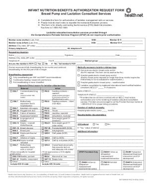 Fillable Online Infant Nutrition Benefits Authorization Request Form