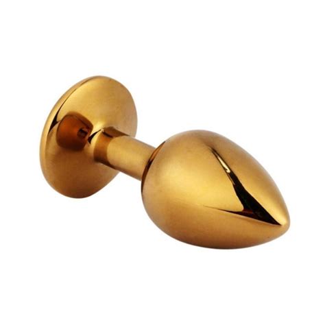 Plug Anal Dourado Joia Na Base