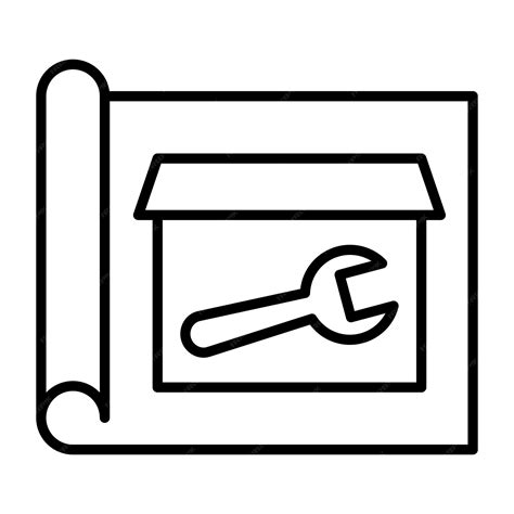 premium vector construction blueprint  illustration