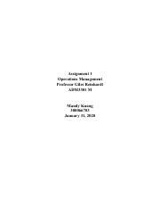 Adm Assignment Pdf Assignment Operations Management