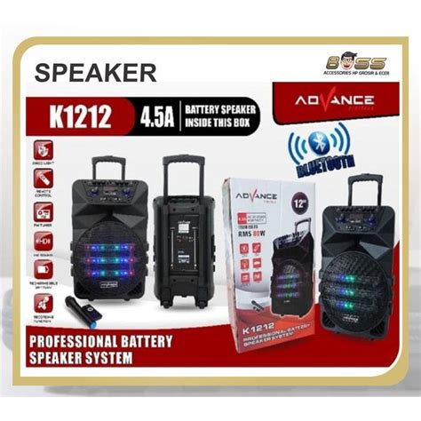 Speaker Bluetooth Advance K Speaker Pa Hi Fi Portable Lazada