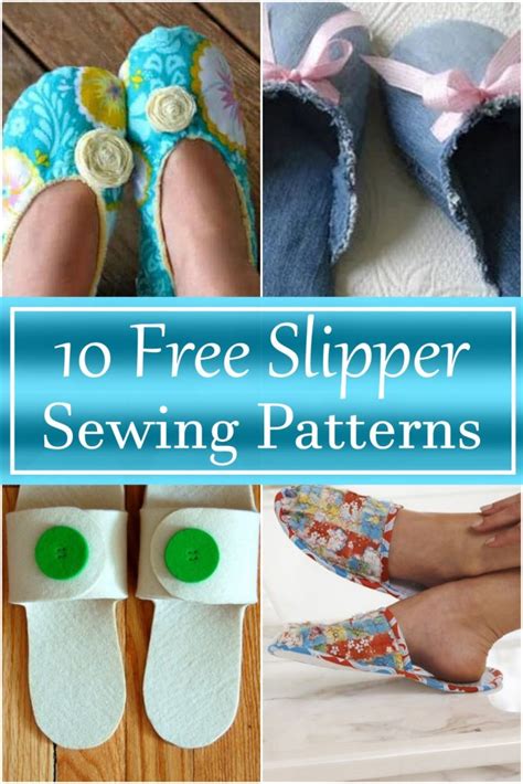 10 Free Slipper Sewing Patterns DIY Crafts