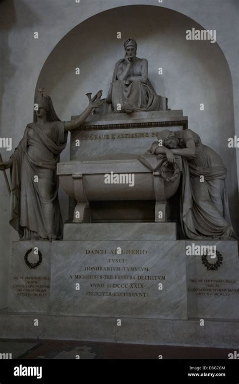 Tomb Of Dante Allighieri In The Santa Croce Church Florence Unesco