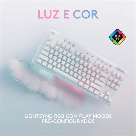 Teclado Gamer Sem Fio Logitech G715 Aurora Lightspeed Rgb Mecânico Switch Gx Red Linear