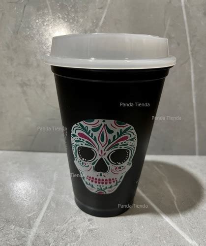 Vaso Starbucks Glow In The Dark Reusable Calavera PANDA BEAUTY