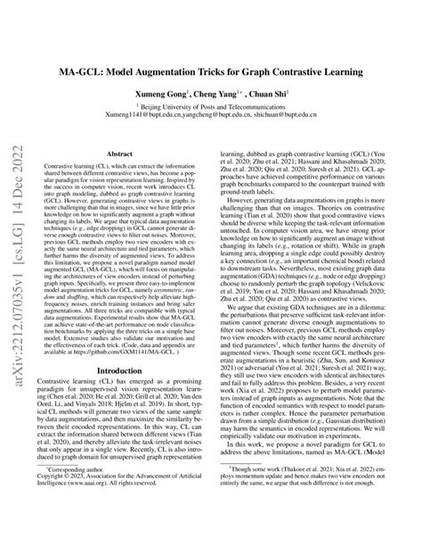 Ma Gcl Model Augmentation Tricks For Graph Contrastive Learning Deepai