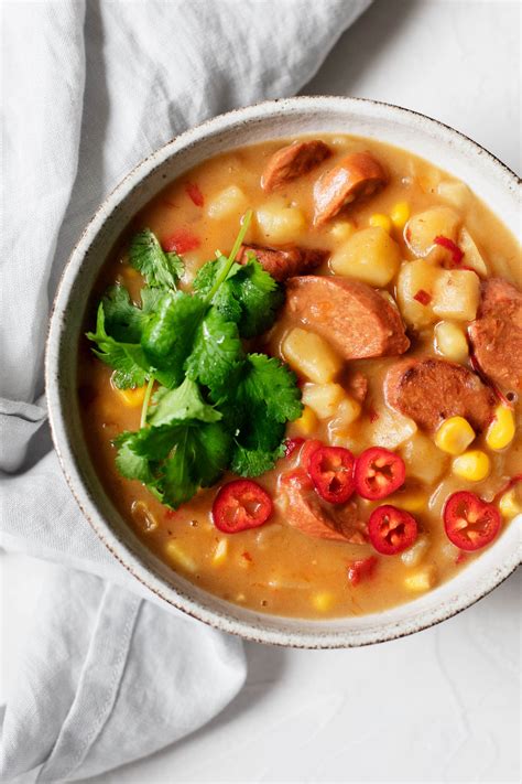 Sopa De Ma Z De Patata Vegana Una Sopa Cremosa Y Reconfortante Para