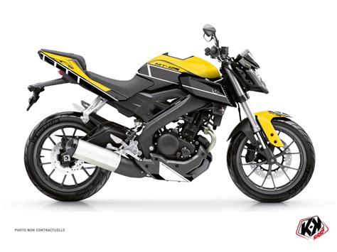 Yamaha Mt Street Bike Vintage Graphic Kit Yellow Kutvek Kit Graphik