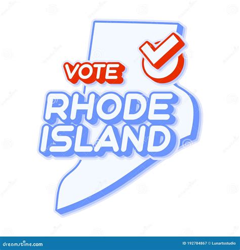 Presidential Vote in Rhode Island USA 2020 Vector Illustration. State