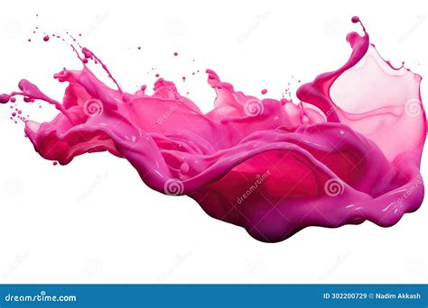 Pink Paint Splash Isolated On A White Background Stock Illustration