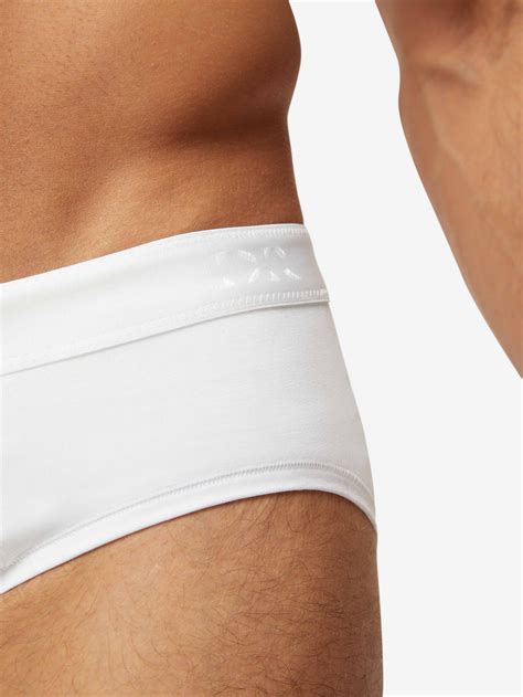 Mens Briefs Jack Pima Cotton White Derek Rose