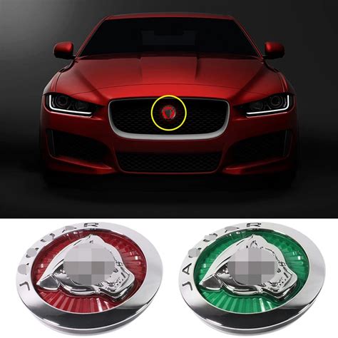 Car Styling Accessories 1pcs Led Light Logo Decoration Badge Emblem Front Grill For Jaguar F