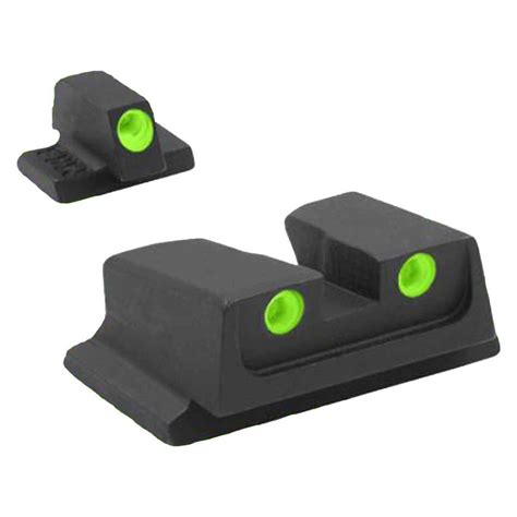 Meprolight Self Illuminated 3 Dot Sandw Mandp Handgun Night Sight Set Green Sportsman S Warehouse