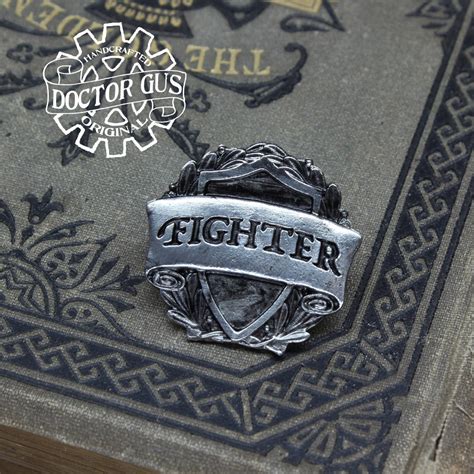 Fighter Class Badge Rpg Character Class Pin Handcrafted Etsy