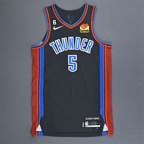 Luguentz Dort Oklahoma City Thunder Game Worn City Edition Jersey