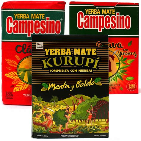 Yerba Mate Kurupi Campesino Menta Boldo Katuava Clasica X G Mix