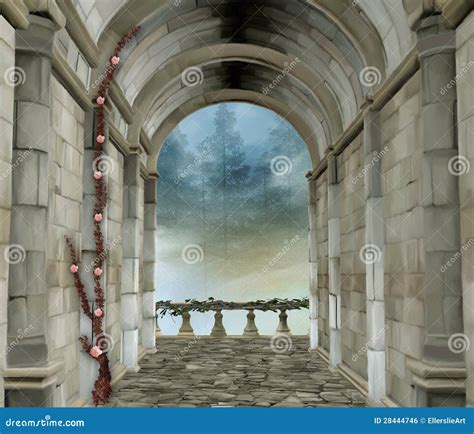 Romantic castle room stock illustration. Illustration of hall - 28444746