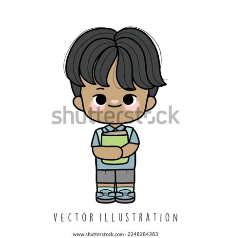 Boy Reading Book Vector Illustration Stock Vector (Royalty Free ...