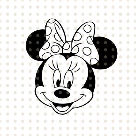 Minnie Mouse Svg Instant Download Minnie Mouse Head Vector Etsy