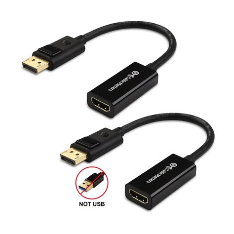 2-Pack DisplayPort to HDMI Adapter