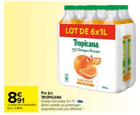 Promo Pur Jus Tropicana Chez Carrefour Icatalogue Fr