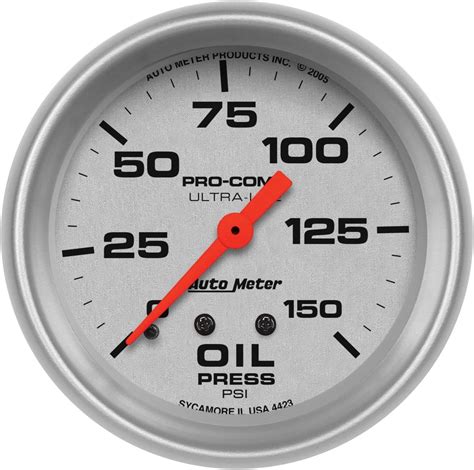 Amazon Auto Meter 4323 Ultra Lite Mechanical Oil Pressure Gauge