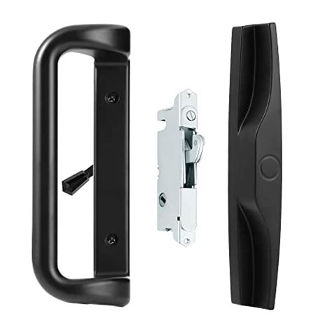 House Guard Black Patio Door Handle Set With Mortise Locksuitable For Replacement Sliding Patio