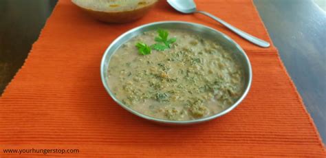 Tambdi Bhaji Tonak Red Amaranth Curry In Goan Style