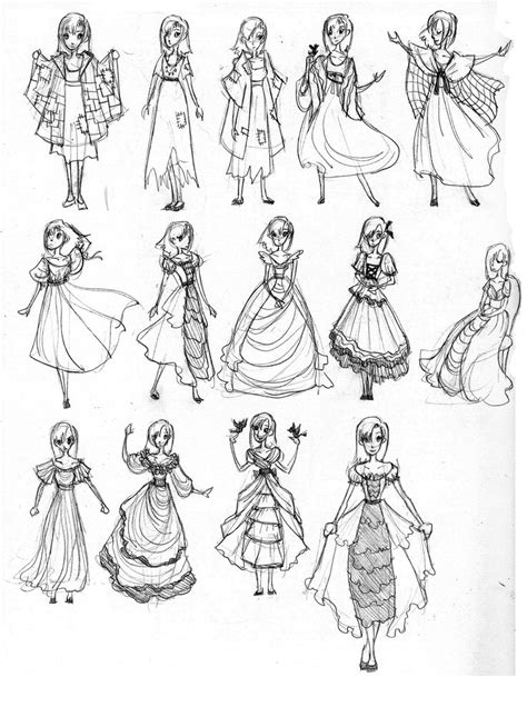 Princess Dress Designs Drawings Princess Drawings Anime Drawings