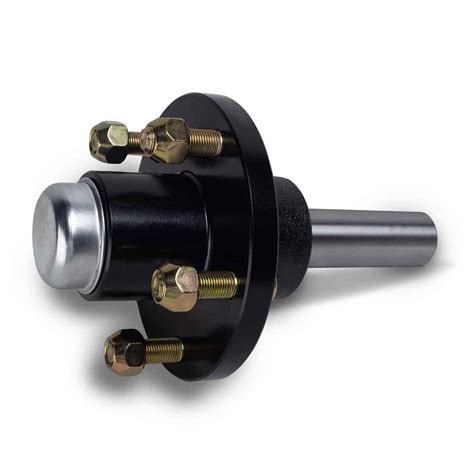 Utility Boat Trailer Half Stub Axle Hub Spindles with 4 5 6 Bolt ...