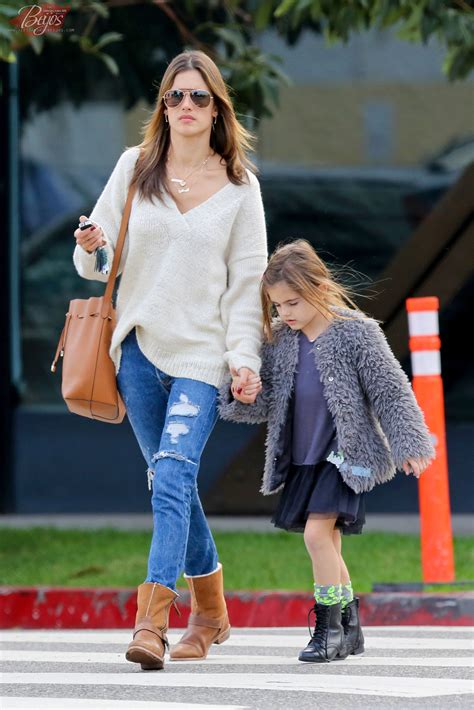 Alessandra Ambrosio And Her Cute Mini Me Anja Louise Hold Hands As They