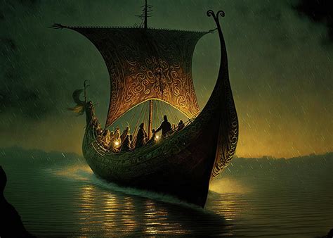 Viking Ship Norse Mythology Digital Art By 1 Sascha Schmidt Fine Art America