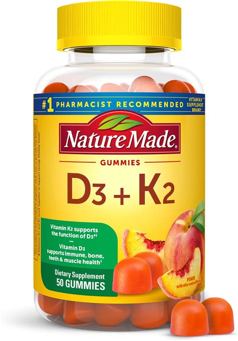 Nordic Naturals Vitamin D3 K2 Gummies Pomegranate 60 Gummies 1000 Iu Vitamin