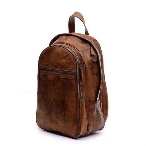 Nidhi Handicrafts Brown Leather School Bag at Rs 1500/piece in Jodhpur | ID: 15139856273