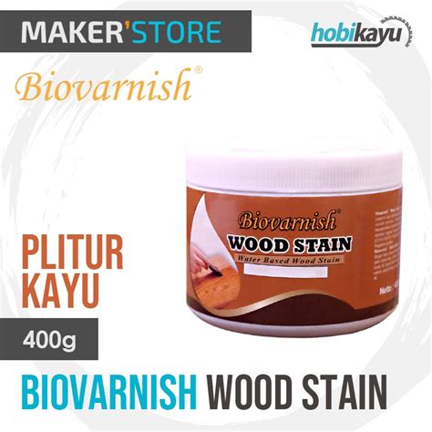 Jual Plitur Kayu Biovarnish Wood Stain 400gr Water Based Shopee Indonesia