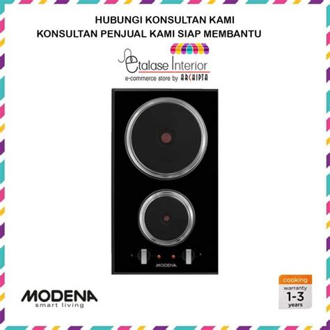 Jual Modena Kompor Listrik Electric Tanam Build In 2 Tungku Crista BE