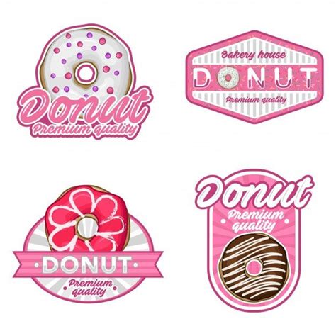 Logotipo De Donut Stock Vector Conjunto Premium Vector Freepik