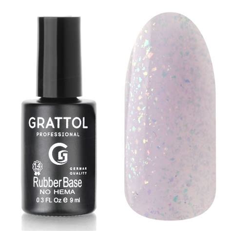 Grattol, Base Glitter - Камуфлирующая база с шиммером №14 (9 мл ...