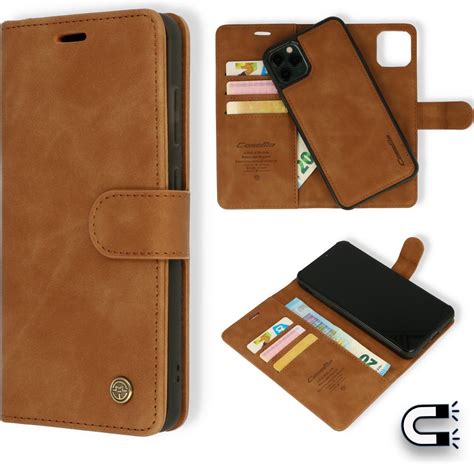 Samsung Galaxy S21 Ultra Hoesje Sienna Brown Casemania 2 In 1 Magnetic Book Case